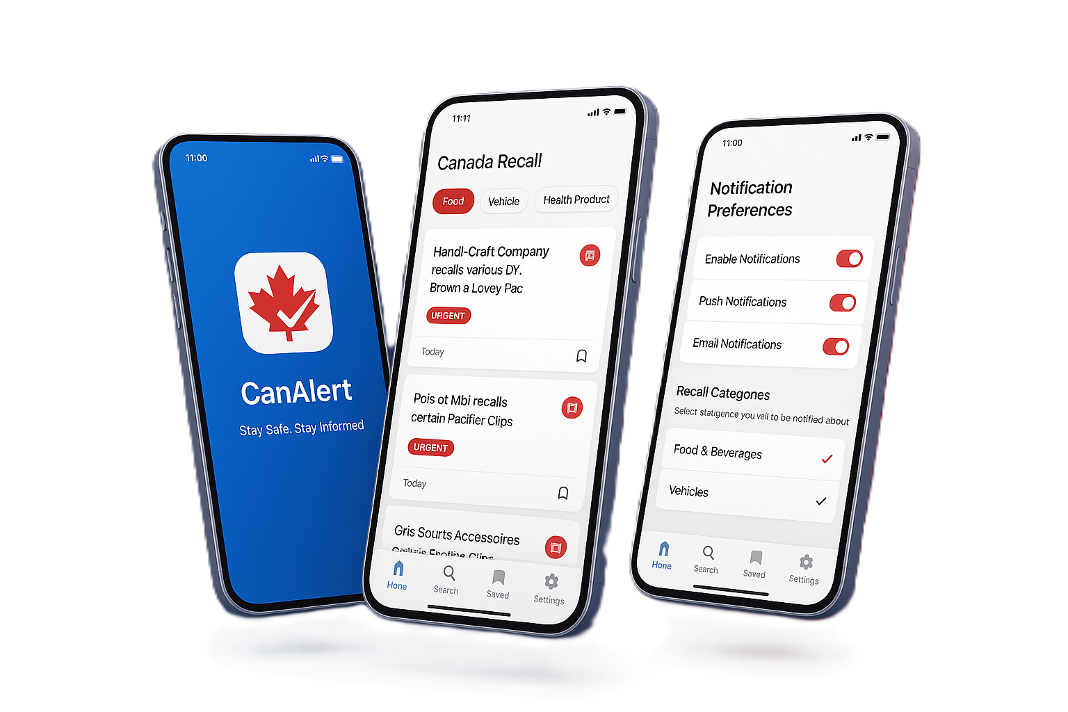CanAlert app mockup